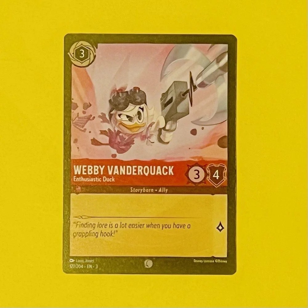 Webby Vanderquack Enthusiastic Duck Disney Lorcana Into the Inklands 127/204